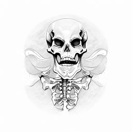 Skeleton Holding The World