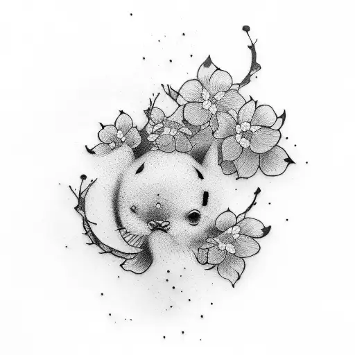 Samurai Sword Cherry Blossooms