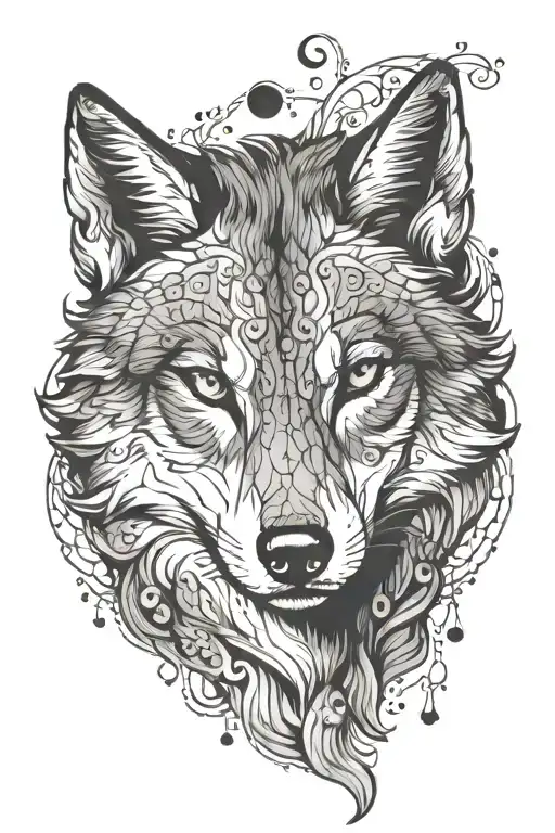 Feminine She Wolf Split Face