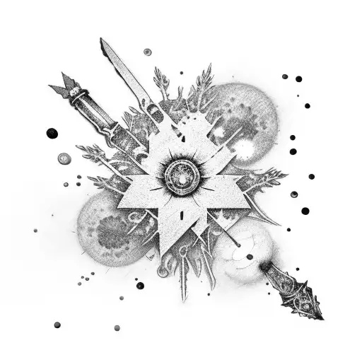 Nier Automata Sword With Lunar Tears Flower Wrapped Around