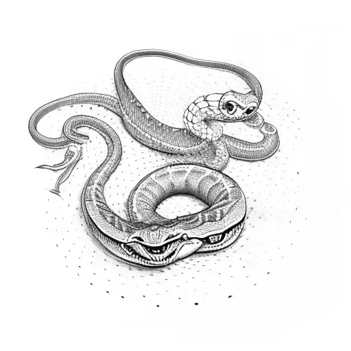 Cyberpunk Self-eating Snake