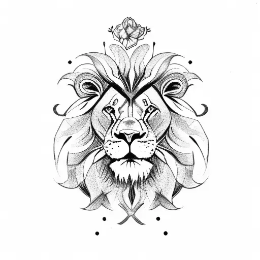 Lion Roses Clock And Cross