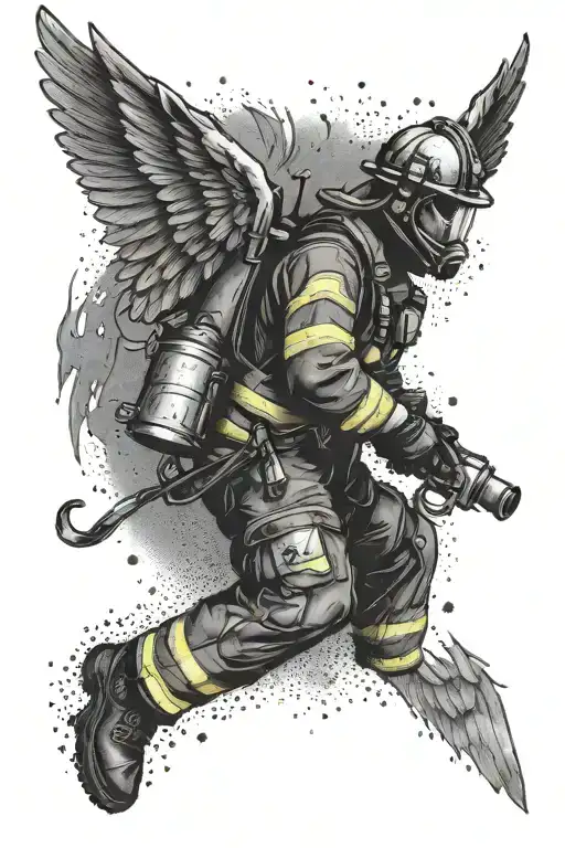 Firefighter With Wing