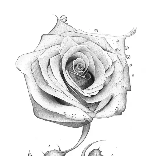 Kleine Rose Hinter Ohr