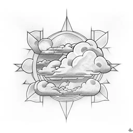 Cloud Cross With Doves