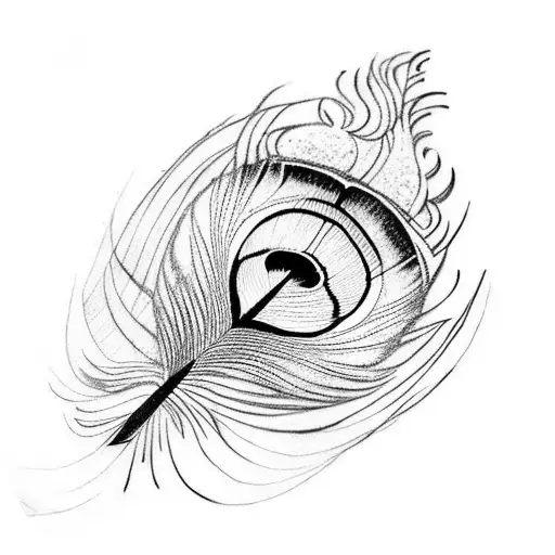 Peacock Feather With Raj