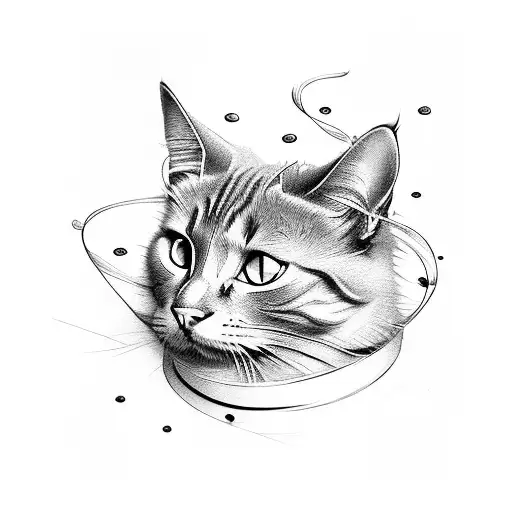 Cat Eating Spaghetti