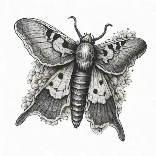 A Hawk Moth With A Fluffy Mustache