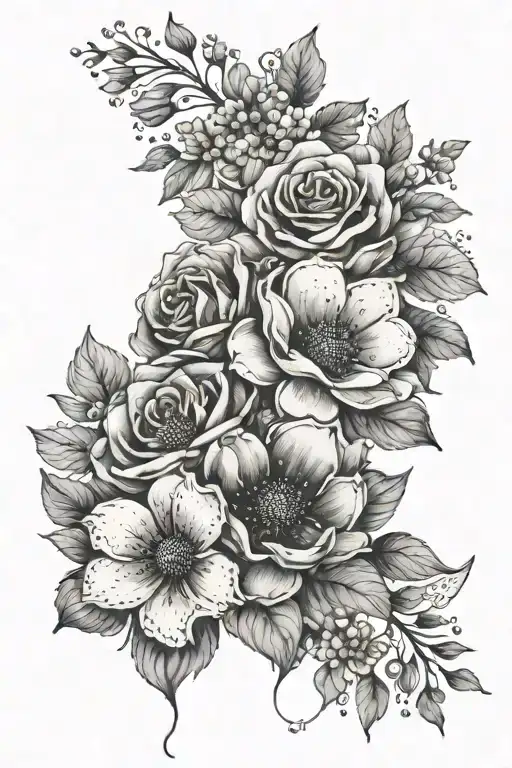 Watercolor Flower Bouquet