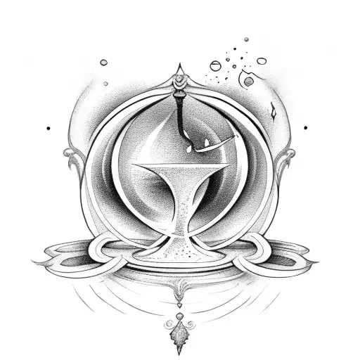 Hourglass With Scroll