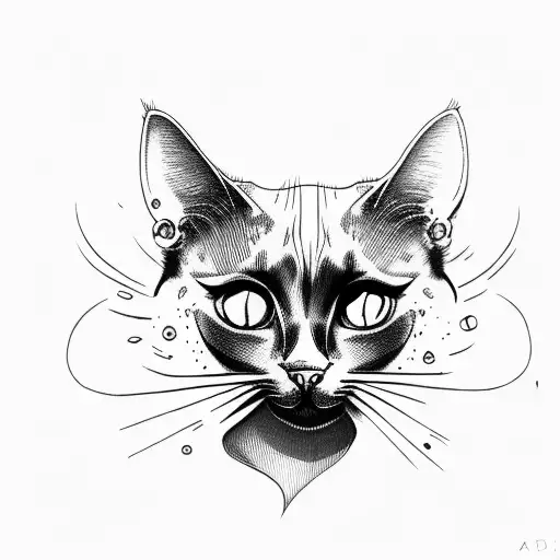 Cat With Third Eye On Forehead