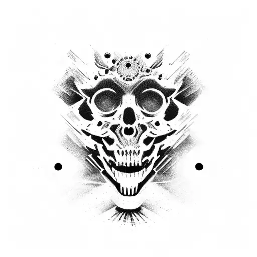 Mafia Face Abstract In Black And Orange