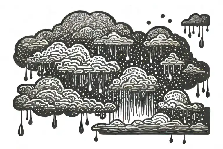 Rain Falling From Cloud