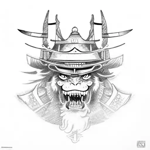 Oni Decaptiating A Samurai