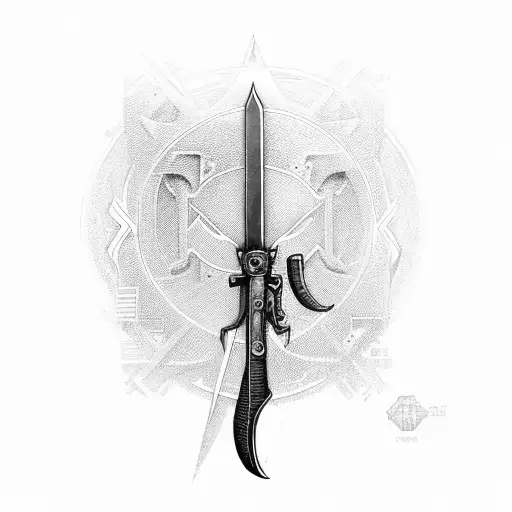 Sword With A Silencer And A Scope And A Bipod