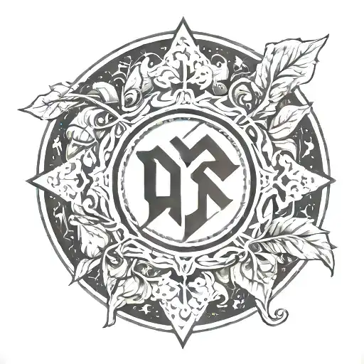 Create A Tattoo Of A Nazism Logo Intertwined With Nature Elements