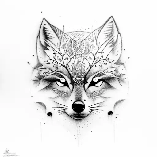 Woman Holding A Baby While Walking In A Forest With Wolfs Howling