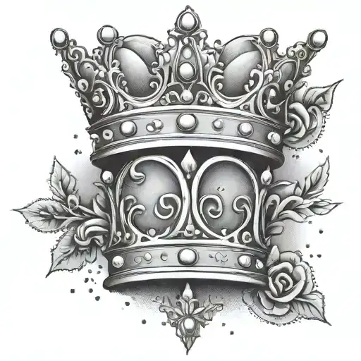Queen Crown With V Incorporated