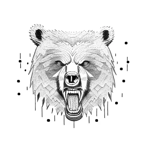 Angry Bear With Chains