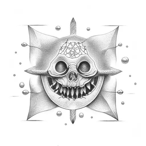 Broken Wishbone Connected By A String Of Teeth And Gems