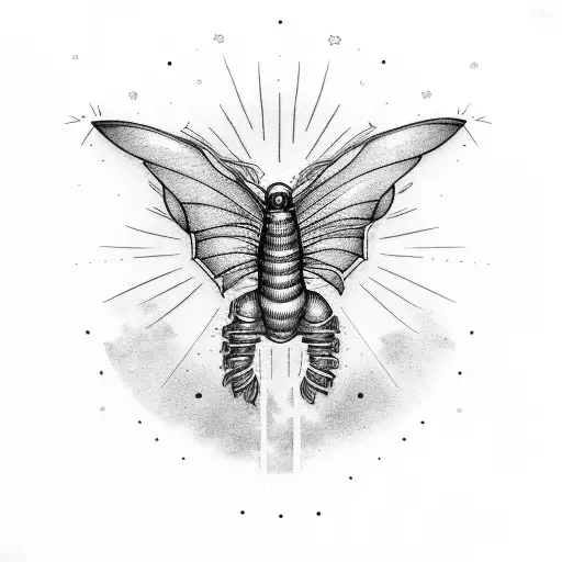 Firefly Flying Over Ocean