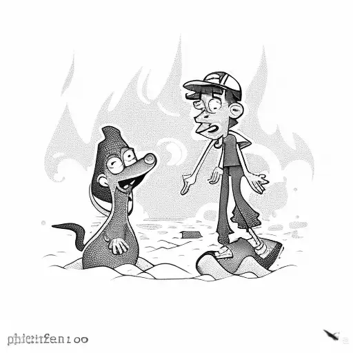 Phineas And Ferb On A Beach