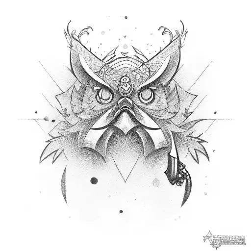 Hen With Katana Cuting Onion