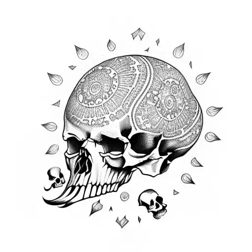 Skull With Sun