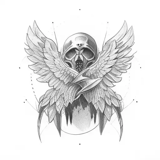 Wing Sleeve Tattoo That Extends To Chest And Back