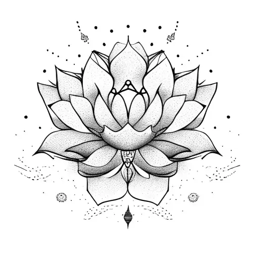 Lotus Flower In Space