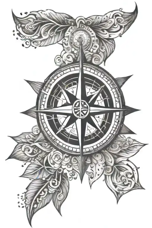 Polynesian Tattoo Compass Rose
