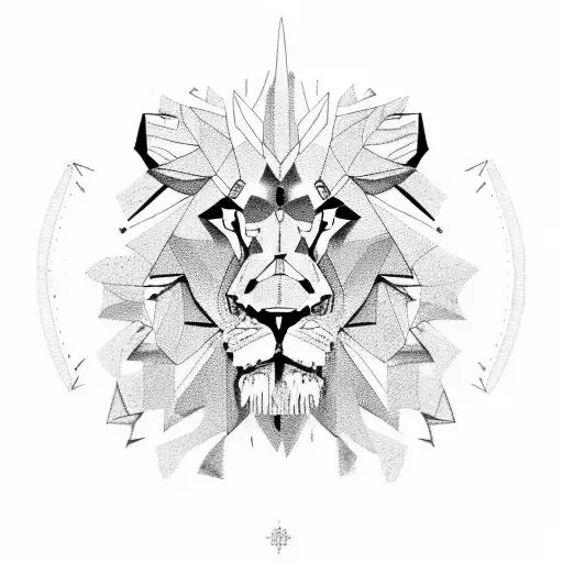 Israel Map With Lion