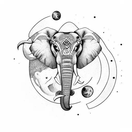 Elephant With Astronaut