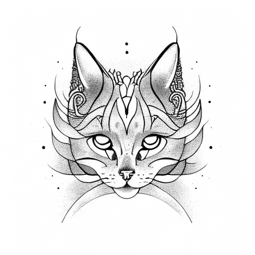 Grey And Ginger Cat Chasing Each Other Ying Yang Style