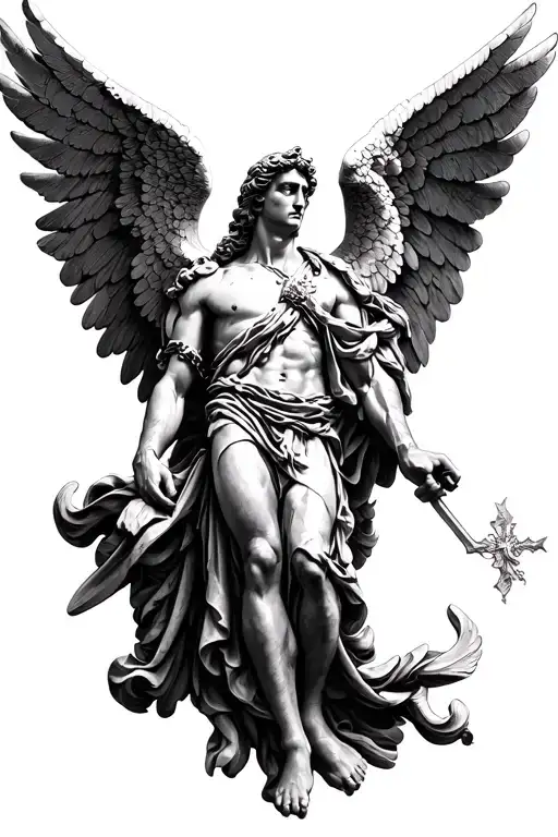 Saint Michael Archangel Micro Realism Style