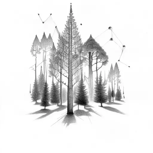 Lighting Bolt And Forest