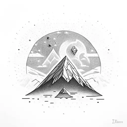 Dimond Inside A Mountain As A Treasure