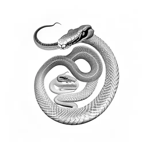 Cobra Snake On Shoulder-chest 3D