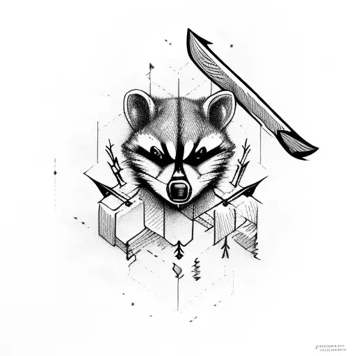 Arrow Wrapped Around An Arrow With A Coon