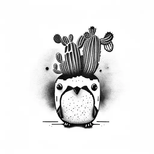 Cactus With Penguin