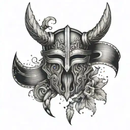 Design A Tattoo That Symbolizes The Strength And Bravery Of Both Military And Viking Heritage