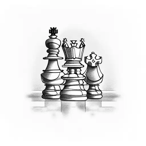 Chess Board With A King Stuck In Checkmate