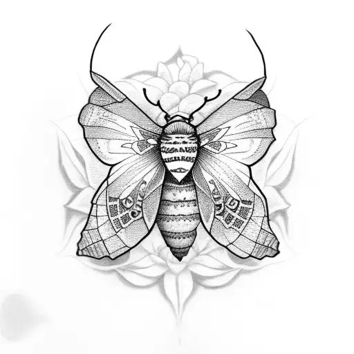 Moth Sitting On The Rose