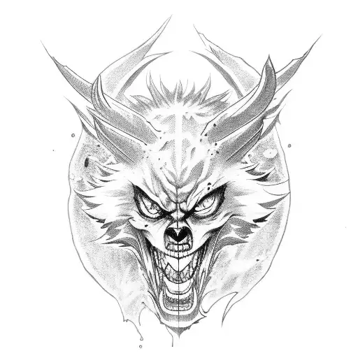 Demon Renard De Aki De Chainsaw Man Avec Les Sabres De Zoro Dans One Piece Dans Le Crane