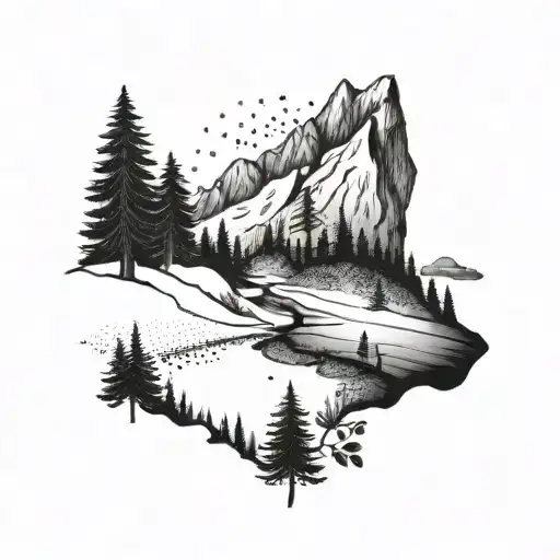 Hiking Nature Scene Inspired