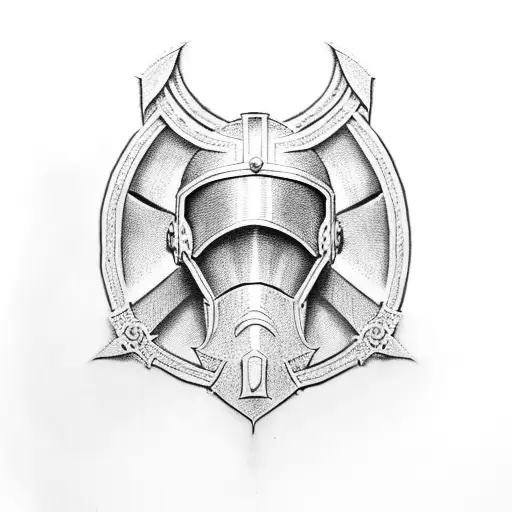 Medieval Helmet On A Dog