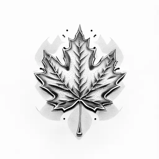Maple Leaf With Cross And Brazilian Jiu Jitsu