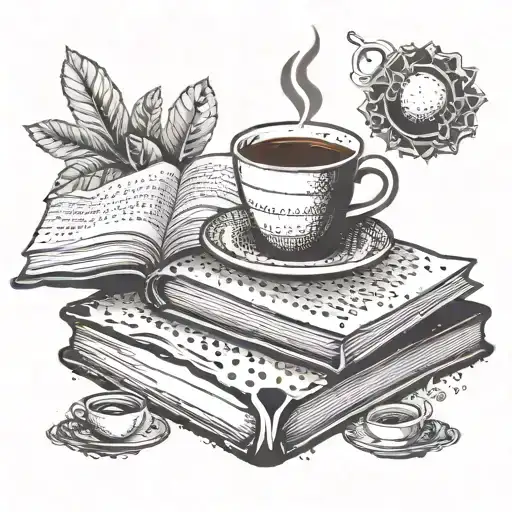 Books With Cup Of Coffee