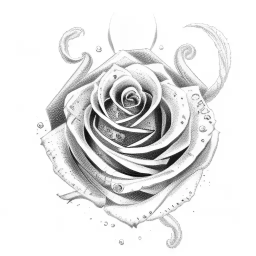 Yorkshire Rose With Skull