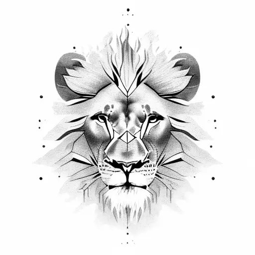 Lion With Blood And Wire